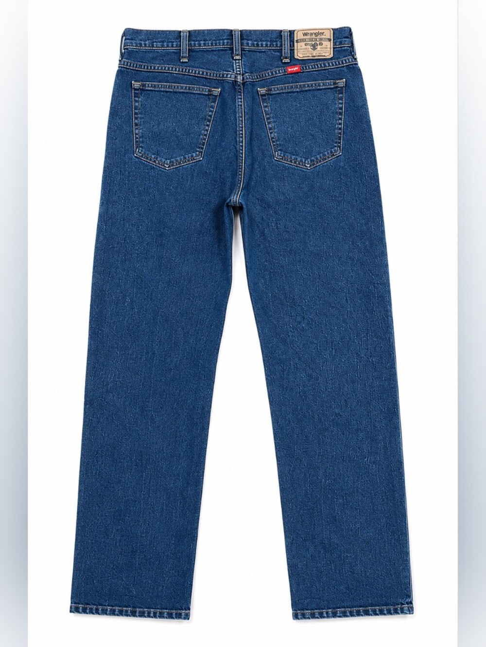 Wrangler Men’s Straight Leg Jeans 46x30 Blue Denim Classic Fit 5 Pocket